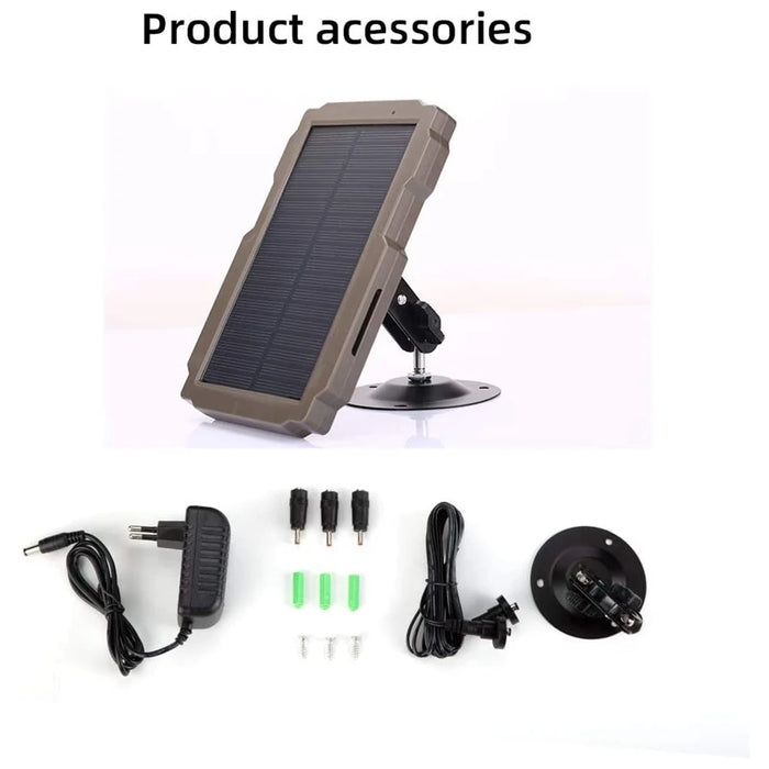 Enagua Mart Trail Game Camera Solar Panel Kit - 3000mAh 6V/12V Rechargeable Solar Charger for Hunting Camera