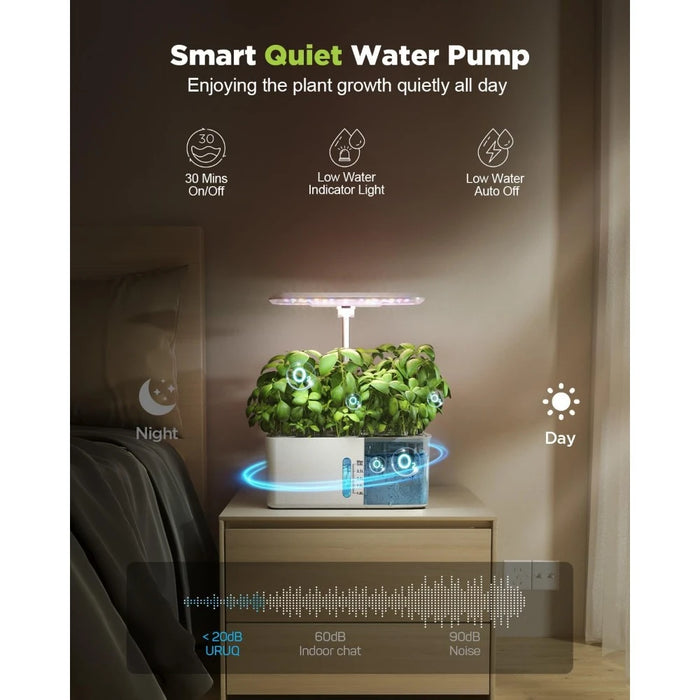 Enagua Mart Indoor Hydroponic Planting System - LED Growth Lights, Intelligent Water Pump