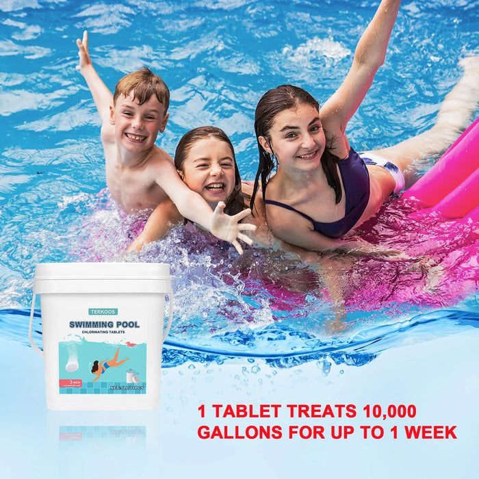 Enagua Mart 10lb Chlorine Tablets for Swimming Pools - 2 Barrels