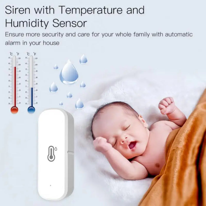 Enagua Mart Aubess Wi-Fi Temperature and Humidity Sensor - Smart Life Indoor Thermostat Hygrometer Compatible with Alexa and Google