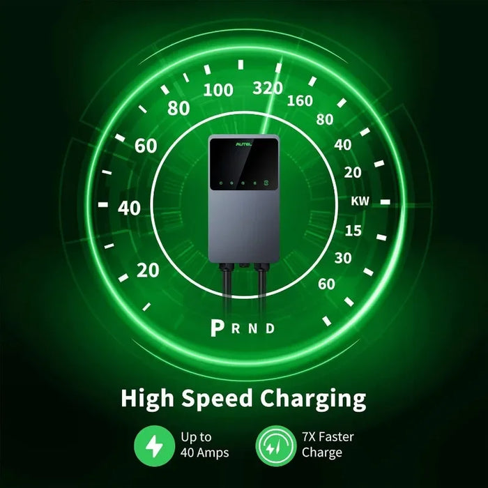 Enagua Mart Vehicle EV Charger - Up to 40 Amp 240V Level 2 WiFi and Bluetooth Enabled EVSE with NEMA 14-50 Plug (Indoor/Outdoor)