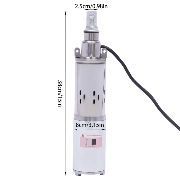 Enagua Mart 12V-24V Solar Water Pump - Deep Well Submersible Pump for Farm and Agricultural Irrigation