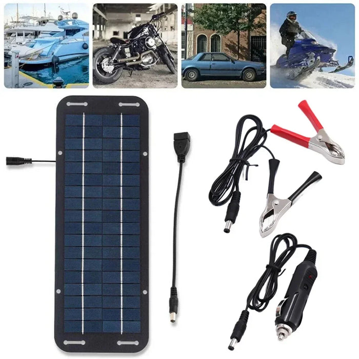 Enagua Mart 60W 12V Solar Panel Kit - IP65 Portable Solar Trickle Charger for Car Battery