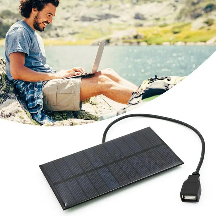 Enagua Mart 5.5V Solar Panel Power Bank - Portable USB Charger for Outdoor Devices and Hiking