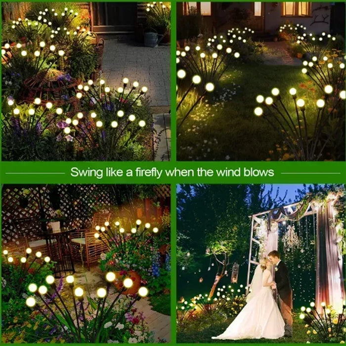 Enagua Mart Solar Firefly Lights - 6-10 LED Swaying Outdoor Garden Lights