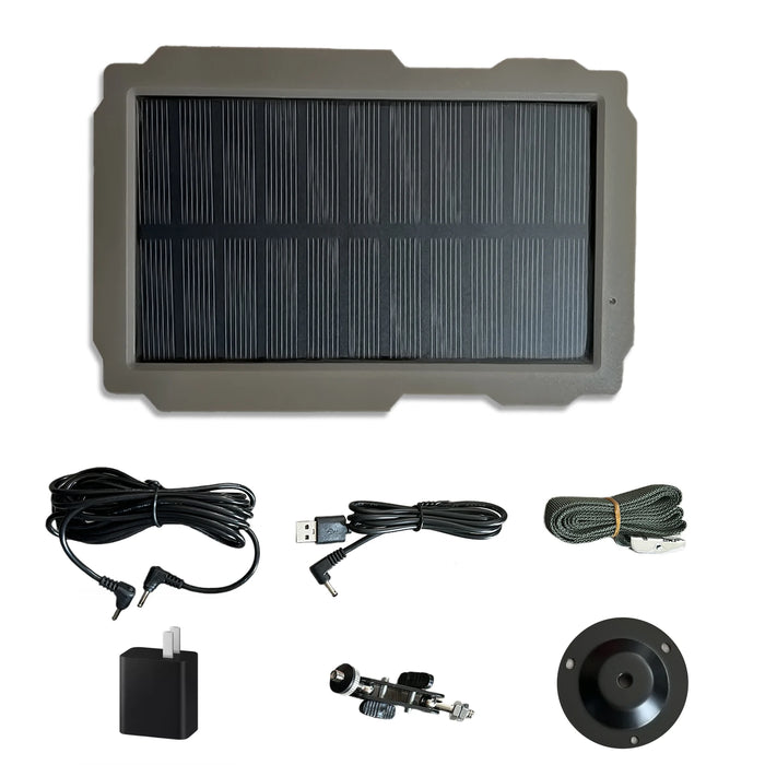 Enagua Mart Trail Game Camera Solar Panel Kit - 3000mAh 6V/12V Rechargeable Solar Charger for Hunting Camera