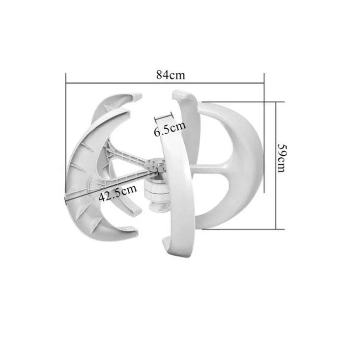 Enagua Mart Galaxy Gang Small Vertical Wind Turbine - 1kW (1000W), 12V/24V Low Noise Windmill with MPPT Charge Controller