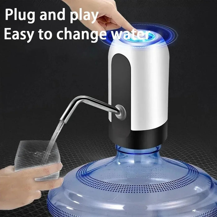 Enagua Mart Water Bottle Pump - USB Charging Automatic Dispenser for 5-Gallon Bottles