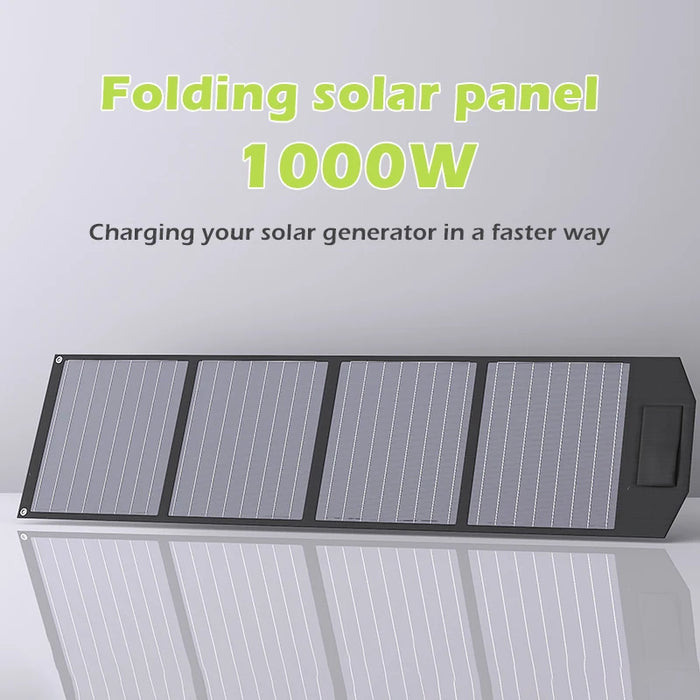 Enagua Mart 1000W Foldable Solar Panel - Portable Monocrystalline ETFE 18V/24V Solar Charger for RV, Camping, IP67 Waterproof