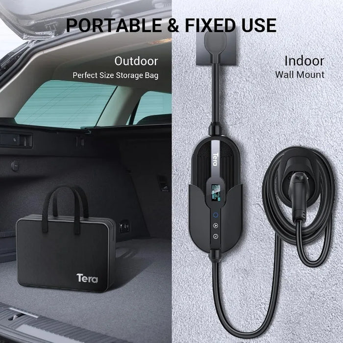 Enagua Mart Electric Vehicle Charger for Level 1 & 2 - J1772 32A Portable NEMA 14-50