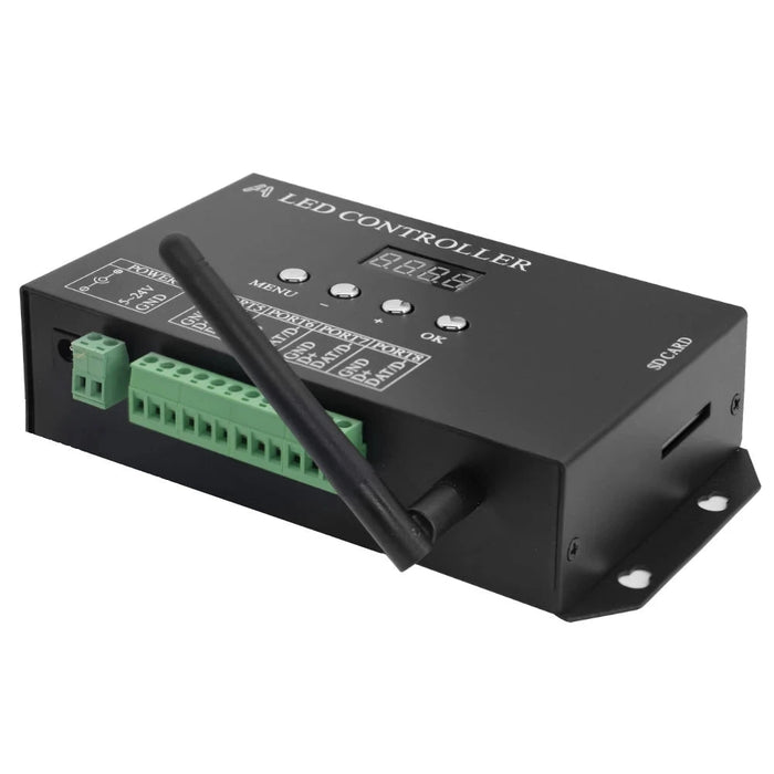 Enagua Mart ArtNet DMX to SPI LED Pixel Controller - 8/4 Port with SD Card for WS2811/WS2812B/WS2815 Strips