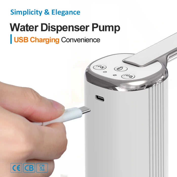 Enagua Mart Foldable Water Bottle Pump - Automatic Electric Water Dispenser for Home and Office Use