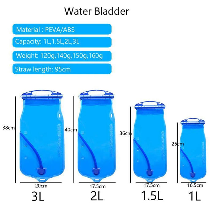 Enagua Mart Water Bladder Hydration Pack - BPA-Free Water Reservoir for Running, Hiking, and Cycling (1L, 1.5L, 2L, 3L)