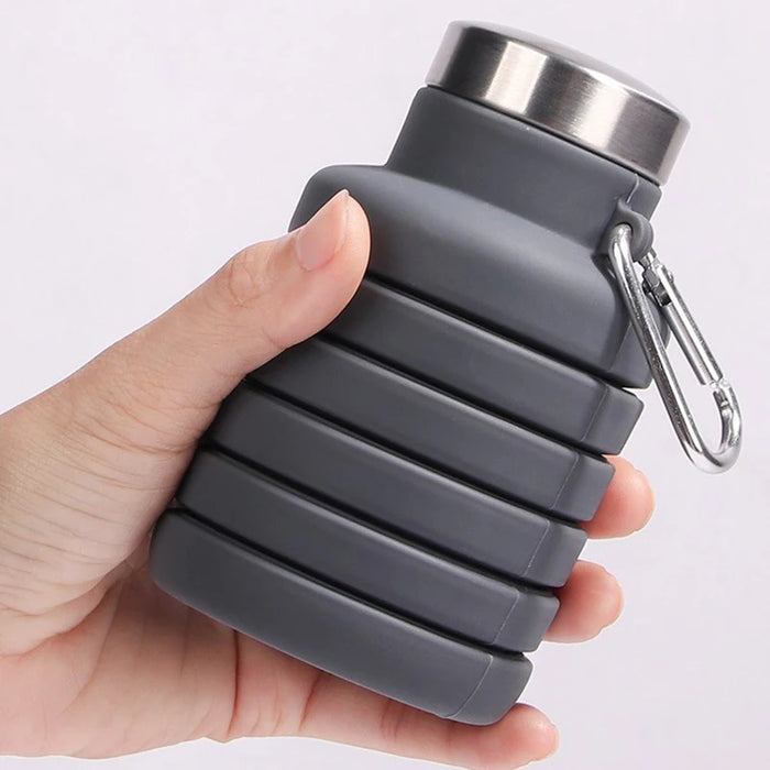 Enagua Mart Portable Silicone Folding Bottle - Retractable Sports Bottle for Travel and Outdoor Use