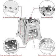 Enagua Mart Portable Camping Wood Stove - Lightweight Folding Firewood Stove for Outdoor Cooking, Hiking, and BBQ - Enagua Mart