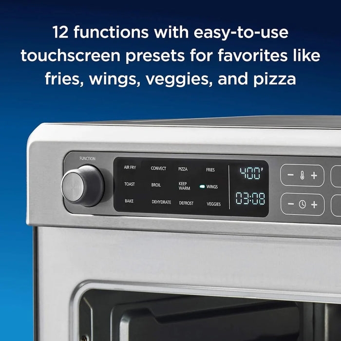 Enagua Mart Digital Air Fryer Oven - 12 Function Stainless Steel Countertop Oven with RapidCrisp Technology