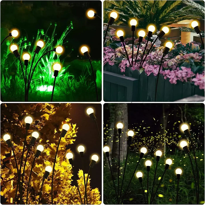 Enagua Mart Solar Firefly Lights - 6-10 LED Swaying Outdoor Garden Lights