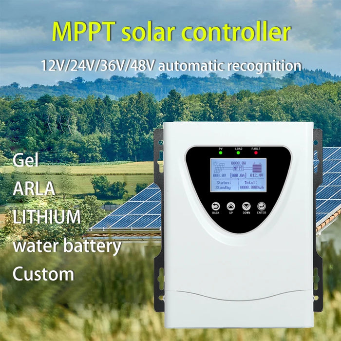 Enagua Mart MPPT Solar Charge Controller - 60A/50A/30A/100A for Home Solar Systems with LCD Display and RS485 Interface