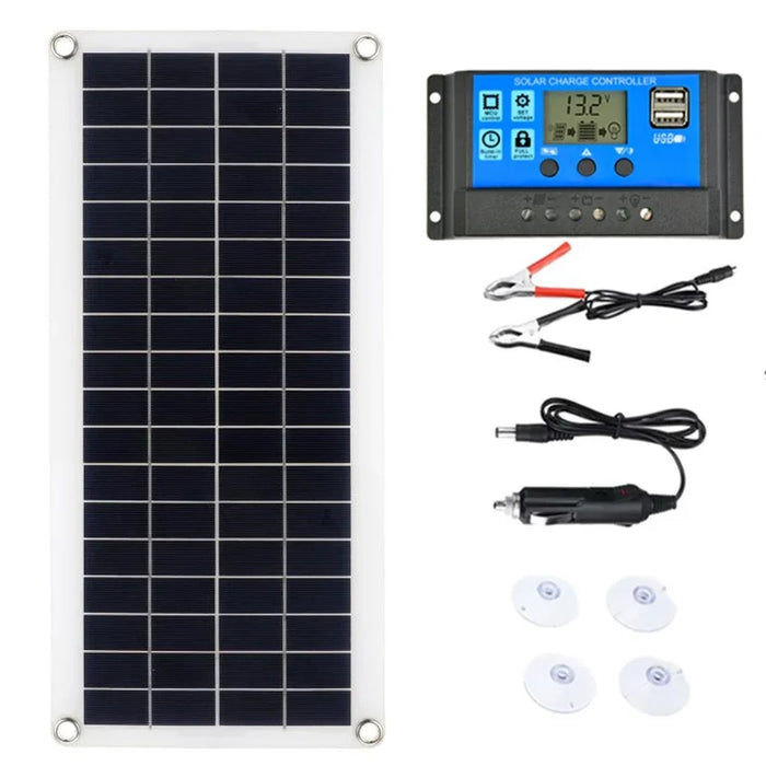 Enagua Mart Solar Panel Kit - 300W, 12V USB, 10-60A Controller for RVs, Boats, and Yachts