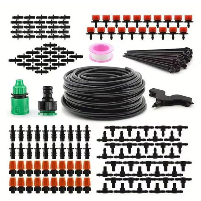 Enagua Mart Automatic Garden Drip Irrigation Kit - 10/20/30m Plant Watering System with Adjustable 1/4'' Nozzles