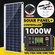 Enagua Mart 1000W Solar Panel Kit - 12V Solar Cell with 10A-100A Controller for RV, Car, Home, and Outdoor Use - Enagua Mart