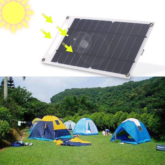 Enagua Mart 5V 5W-10W Portable Solar Panel - USB Outdoor Mobile Power DIY Travel Cell Phone Charger Battery Pack Power Panel