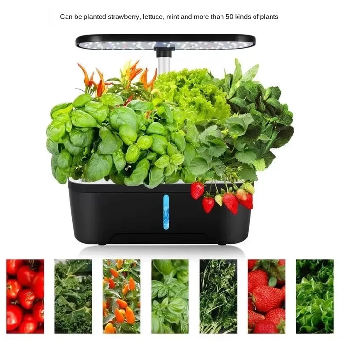 Enagua Mart Efficient Hydroponic Plant Growing Kit - Indoor Herb Garden with Smart LED Light System