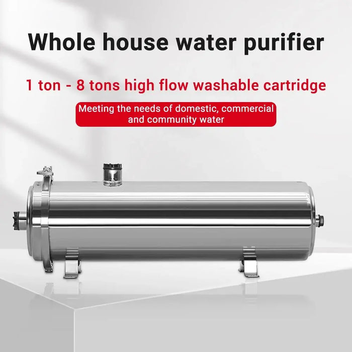 Enagua Mart Commercial Ultrafiltration Water Purifier - Stainless Steel 8000L Water Filter System with 0.01μm Membrane for Kitchen Use