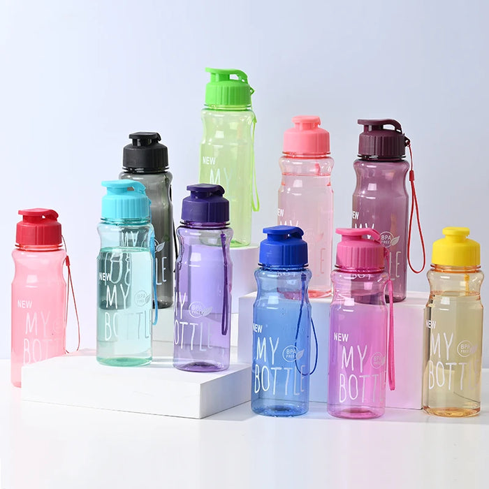 Enagua Mart Transparent Water Bottle - Portable Sport Bottle for Drinking, 650ml