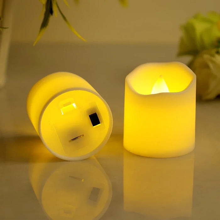 Enagua Mart LED Flameless Candle Lights - 6/12-Piece Battery-Powered Tealight Wishing Candles