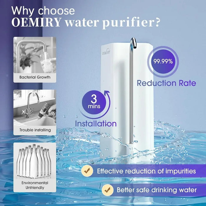 Enagua Mart Countertop Water Filtration System – NSF/ANSI 42 & 372 Certified Alkaline Water Filter