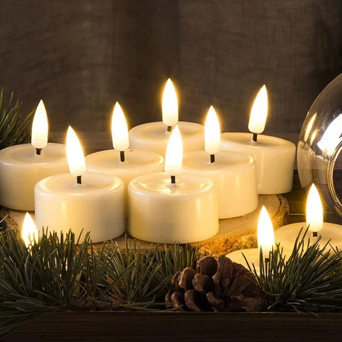 Enagua Mart 10-5pcs Flickering LED Candle - Battery Powered Flameless Candles for Romantic Decoration