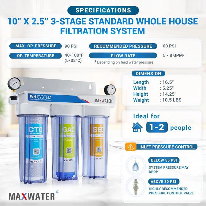 Enagua Mart City Water 10-Inch Standard Filtration System - Whole House Sediment