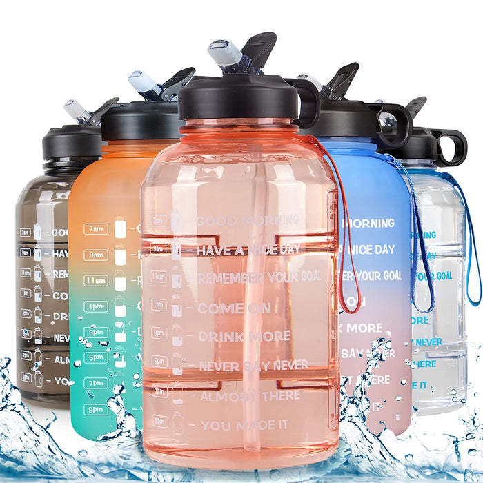 Enagua Mart 2.2L Large Capacity Sports Water Cup - Portable Transparent Water Bottle for Outdoor Fitness