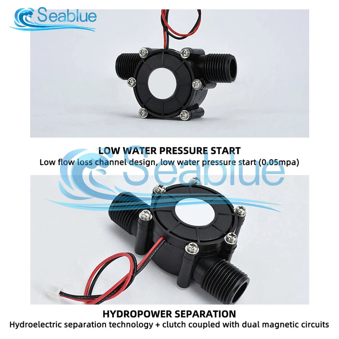 Enagua Mart Micro Hydro Generator - DC5V-12V, 80V Hydraulic Conversion Water Flow Generator