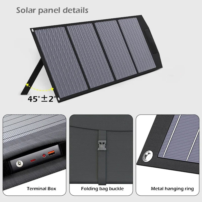 Enagua Mart 1000W Foldable Solar Panel - Portable Monocrystalline ETFE 18V/24V Solar Charger for RV, Camping, IP67 Waterproof