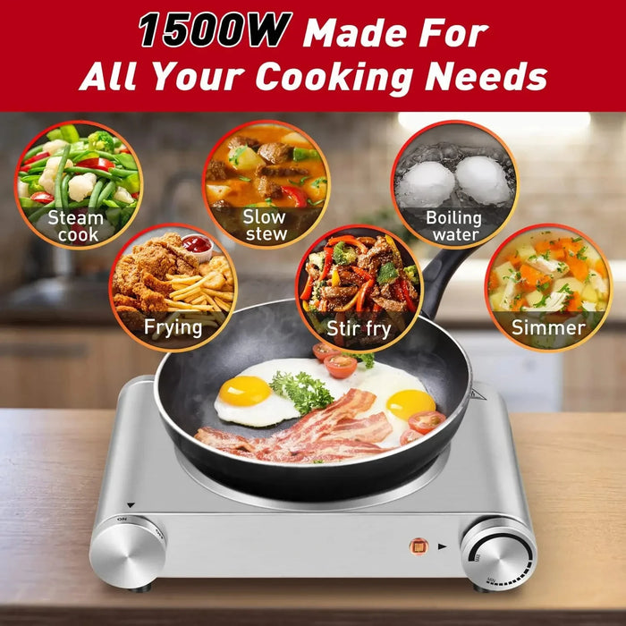 Enagua Mart Electric Hot Plate Single Burner - Portable Cooking Appliance