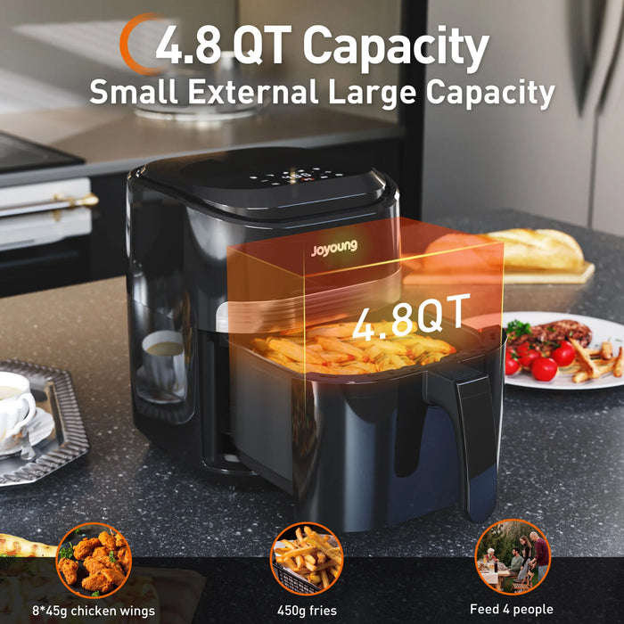 Enagua Mart Digital Air Fryer - 4.5L Oilless Cooker with LED Touch Screen and 8 Automatic Programs