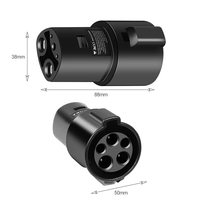 Enagua Mart SAE J1772 Charging Adapter for Tesla Model 3/Y/S/X - J1772 to Tesla, Max 80A, 240V AC, Compatible Fast Charger