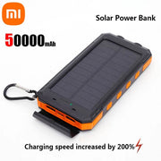 Enagua Mart 200,000mAh Solar Power Bank - Portable Large Capacity Charger Compatible with iOS, Android, USB-A, and USB-C, Fast Charging - Enagua Mart
