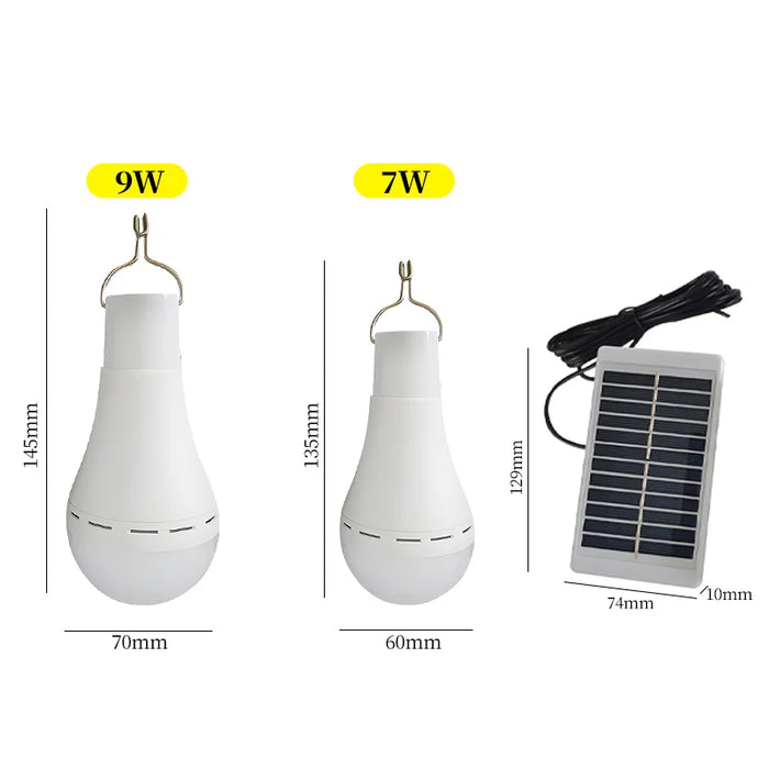 Enagua Mart Solar Hanging Lamp - Waterproof LED Bulb with USB Charging for Outdoor and Indoor Use