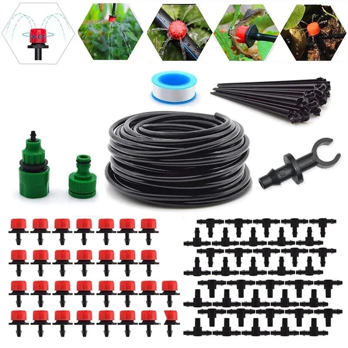 Enagua Mart Garden Automatic Drip Irrigation System - Adjustable Drip Spray Watering Kit