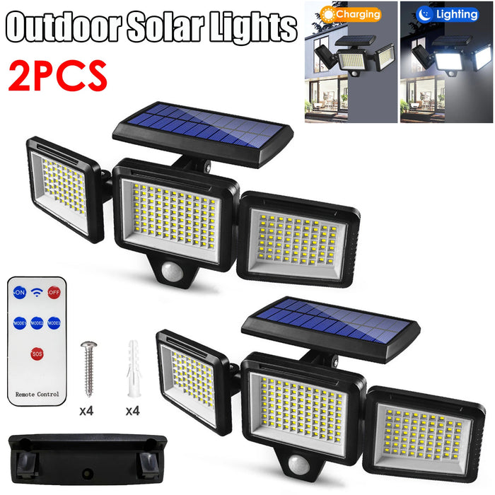 Enagua Mart Solar Lights Outdoor - 2500LM Motion Sensor Security Lights