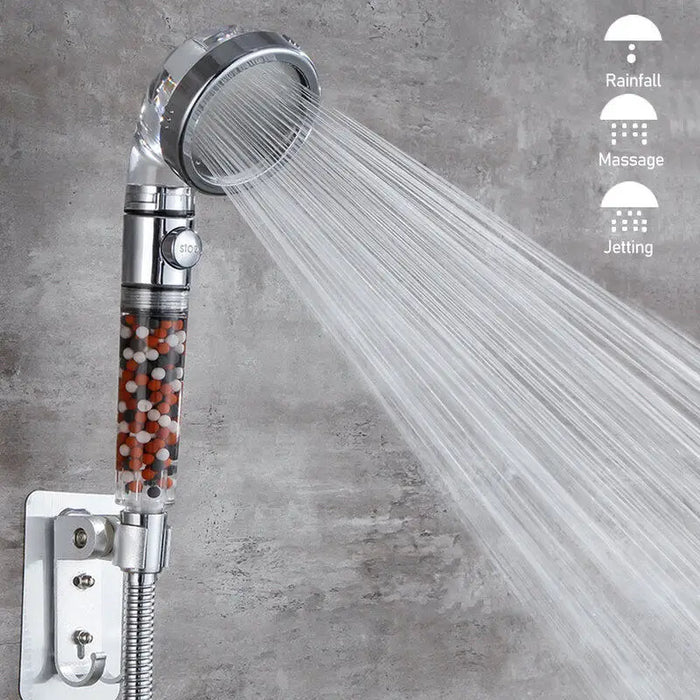 Enagua Mart LED Anion Shower Head - Temperature-Control Spa Shower with 7-Color LED Lighting and Pressurized Water-Saving Design