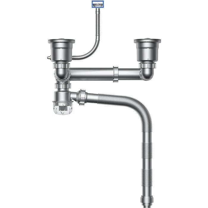 Enagua Mart Kitchen Vegetable Basin Downcomer Accessories - Sink Drainer Set with Sewer and Scullery Pool Pipe