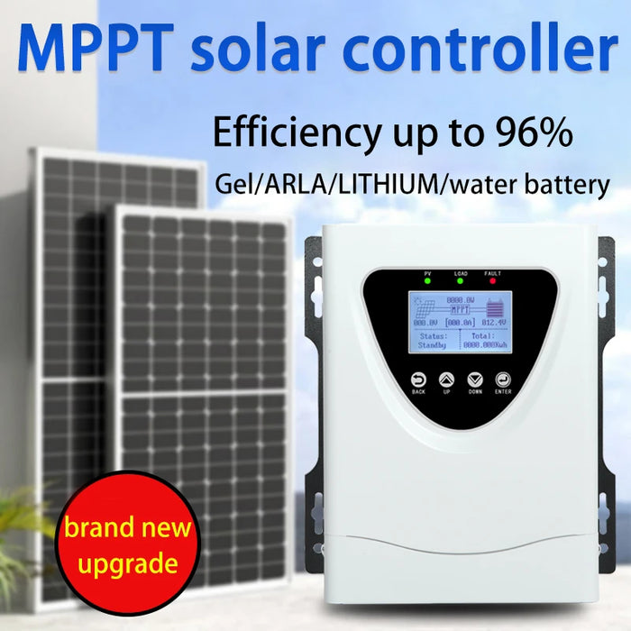 Enagua Mart MPPT Solar Charge Controller - 60A/50A/30A/100A for Home Solar Systems with LCD Display and RS485 Interface