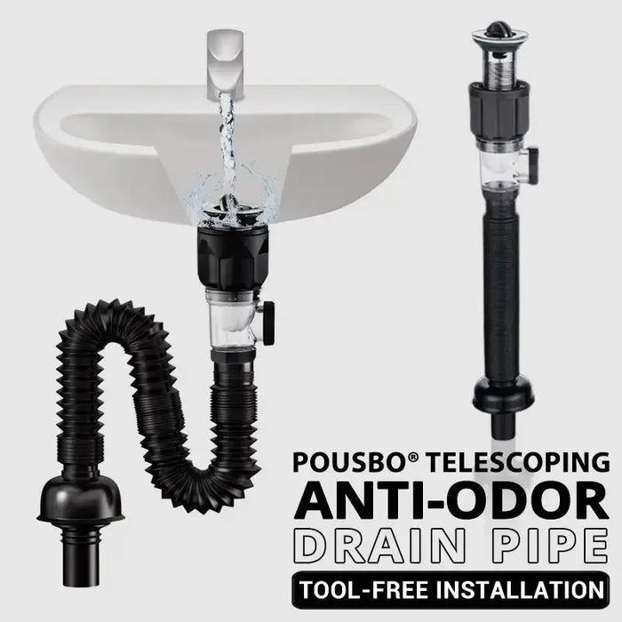 Enagua Mart Universal Sink Drain Pipe Set - Retractable Deodorant Sewer Drainage Hose