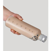 Enagua Mart 1000ml Large Capacity Glass Water Bottle - Time Scale Outdoor Drinkware for Milk, Juice, and Water - Enagua Mart