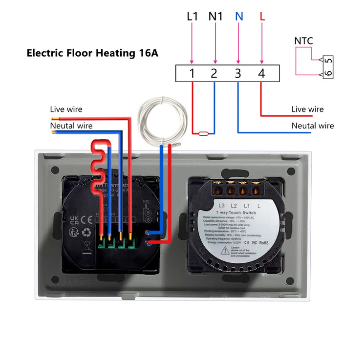 Enagua Mart Bingoelec Tuya WiFi Smart Thermostat - Touchscreen Electric Floor Heating and Boiler Temperature Controller