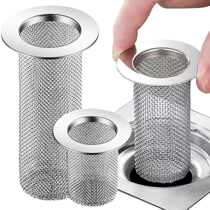 Enagua Mart Stainless Steel Floor Drain Filter Mesh - Anti-Clog Sink Strainer & Hair Catcher for Kitchen & Bathroom